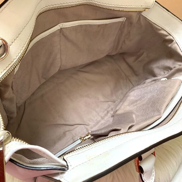 MICHAEL KORS Large Optic White Saffiano Leather SELMA Satchel - Picture 6 of 16